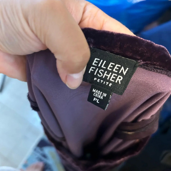 Eileen Fisher Purple Velour Flowy Midi Skirt - Picture 3 of 4
